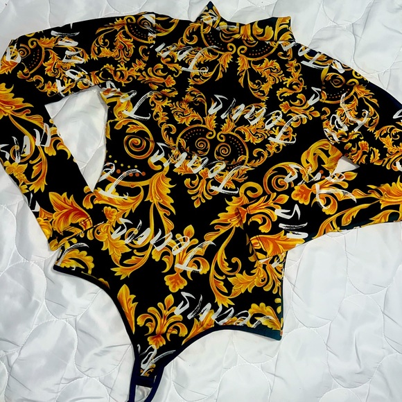 New baroque black and gold bodysuit - Picture 1 of 4